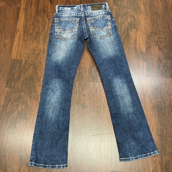 BKE DENIM “Aiden” boot leg jeans Size 25R *bbq stain on left leg EUC - Picture 7 of 16